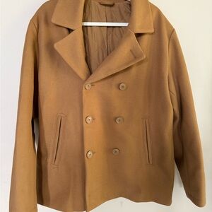 Old Navy Men's Double-Breasted Tan Pea Coat